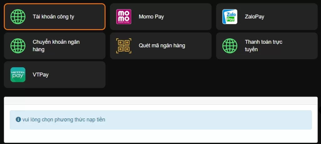 Các Cách Nạp Tiền Vào Tài Khoản Của i9Bet